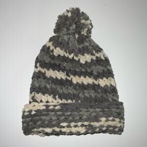 Handmade soft chenille beanie hat.